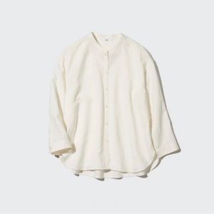 Uniqlo linen 3/4 sleeve top